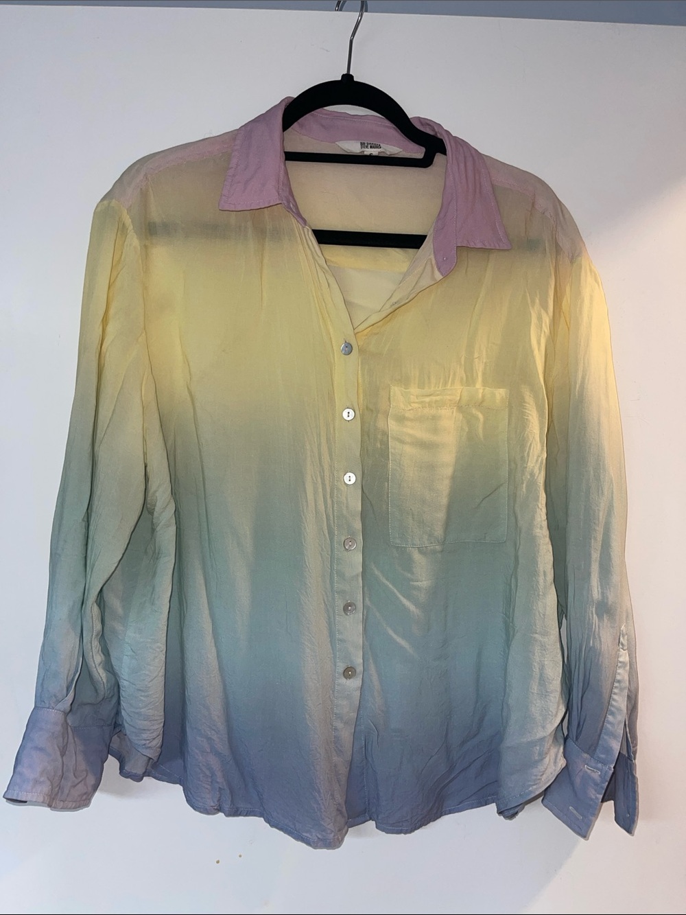 BB Dakota by Steve Madden Pastel Ombré Button Up shirt Sz small